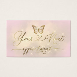 Tilldelningskort för faux glitter butterfly logoty visitkort