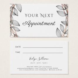 Tilldelningskort för lövgeometrisk ram visitkort