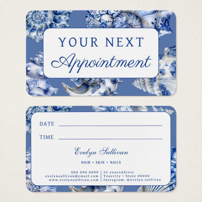 Tilldelningskort för oceanblå segelceller visitkort (Framsida & baksida)