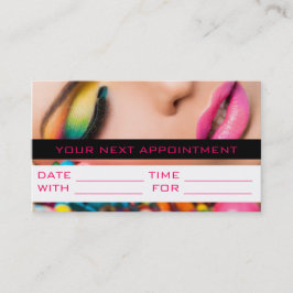 Tilldelningskort Makeup Artist Cosmetology Salon Tidsbeställning Kort