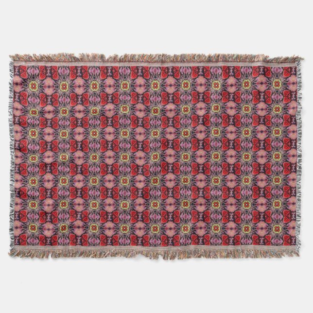 Tilled Kaleidoscopic Bilder Throw Blanket Mysfilt (Framsidan)