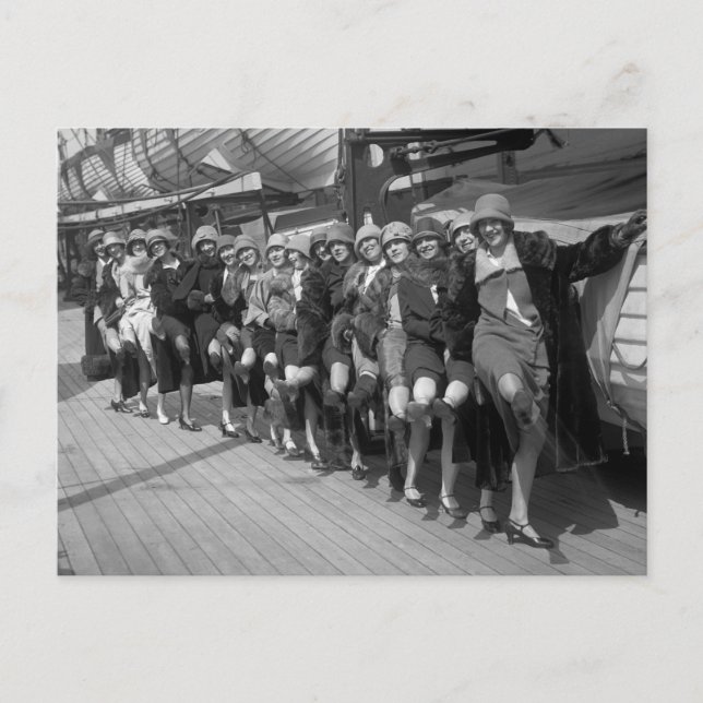 Tiller Girls, tidigt 1900-talet Vykort (Framsida)