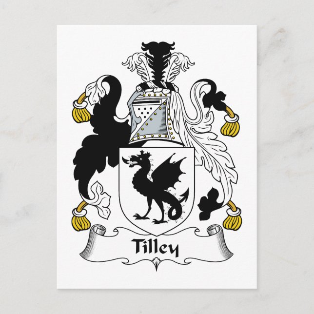Tilley Family Crest Vykort (Framsida)