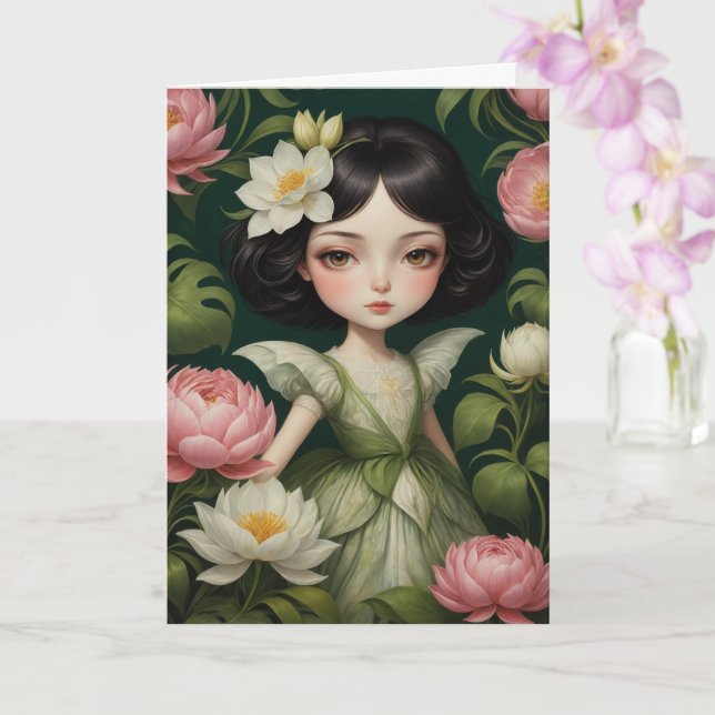Tillfällen av ätliga Peony Flower Fairy Kort (Orkide)