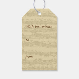 Tillfällen Bach Music Manuscript Presentetikett