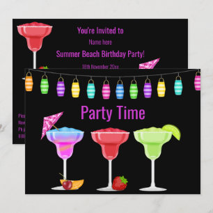 TILLFÄLLEN BEACH COCKTAIL PARTY INVITATION NAVY INBJUDNINGAR