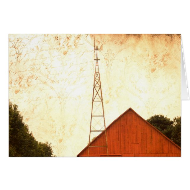 Tillfällen Blandade medier med röda staplar Hälsningskort (Framsidan Horizontal)