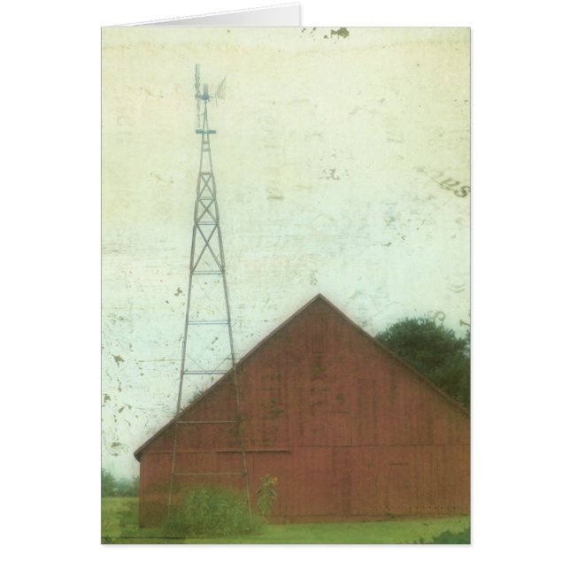 Tillfällen Blandade medier med röda staplar Hälsningskort (Framsidan)