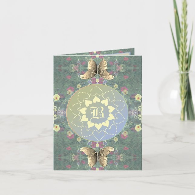 Tillfällen Blommigt Mandala Kort (Framsida)