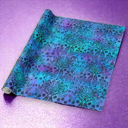Tillfällen Blue Lila Exotic Presentpapper