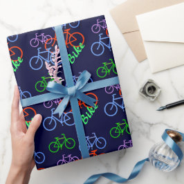 Tillfällen Bright Bicycle Mönster Presentpapper