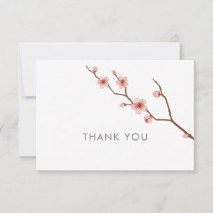 Tillfällen Cherry Blommar Tack Notecard Kort