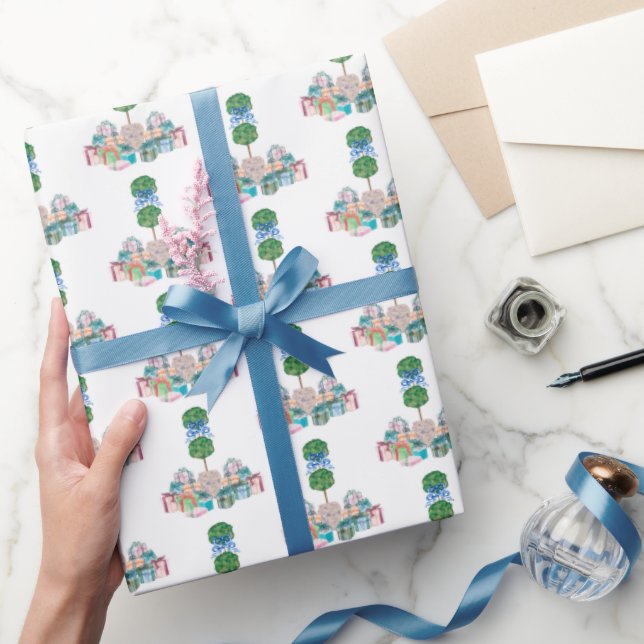 Tillfällen Chinoiserie Ginger Burk Topiary Wrappi Presentpapper (Gifting)