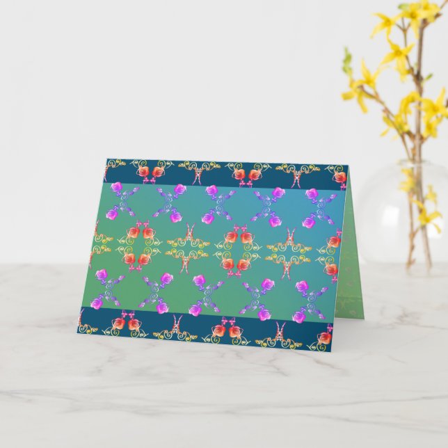 Tillfällen Fabergè-inspirerad Ro Heart Kort (Gul blomma)