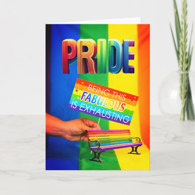 Tillfällen Gay pride, 5 tum x 7 tum, mappat kort (Framsida)