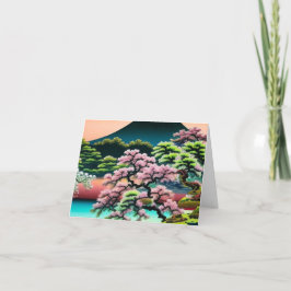 Tillfällen Landskapet Asian Cherry Blommars Tack Kort