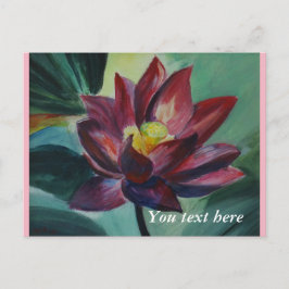 Tillfällen målade "loyus blomma Postcard" Vykort