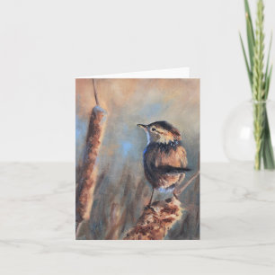 Tillfällen Marsh Wren Fine Art Kort