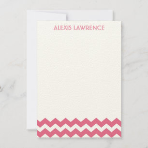 Tillfällen Modern rosa Chevron tackar dig Tack Kort