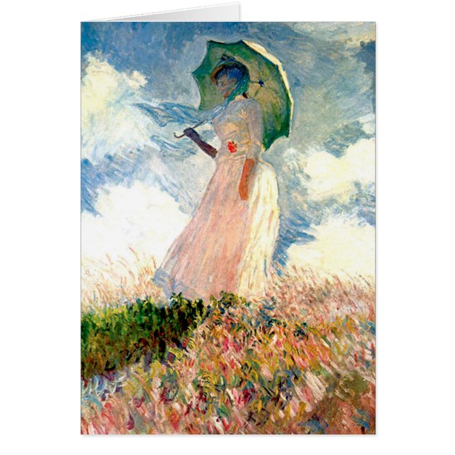 Tillfällen Monet Woman med parasol OBS Kort (Framsidan)