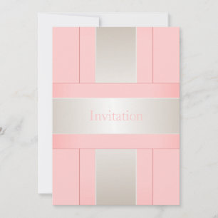 tillfällen Pastel Rosa Silver White Inbjudningar
