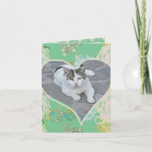 Tillfällen Photo Blommigt Heart Ram Kort