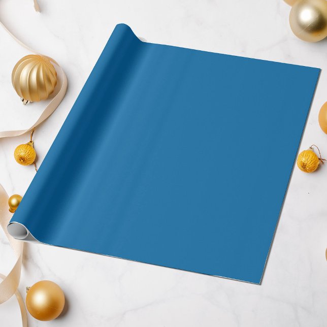 Tillfällen Rik Blue Solid Färg #0869a6 Presentpapper (Skapare uppladdad)
