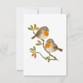 Tillfällen Robin Birds Note Card Tack Kort