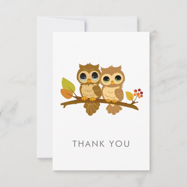 Tillfällen Uggla Tack Notecard (Framsida)