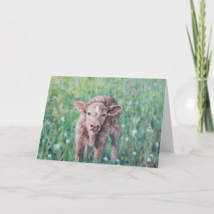 Tillfällen Vår Baby Calf Original Art Kort