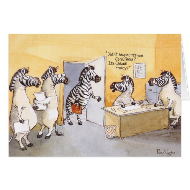 Tillfällig fredag hälsningskort (Framsidan Horizontal)