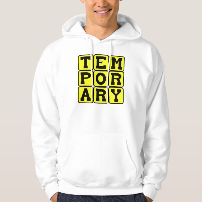 Tillfällig, kortvarig sweatshirt med luva (Framsida)