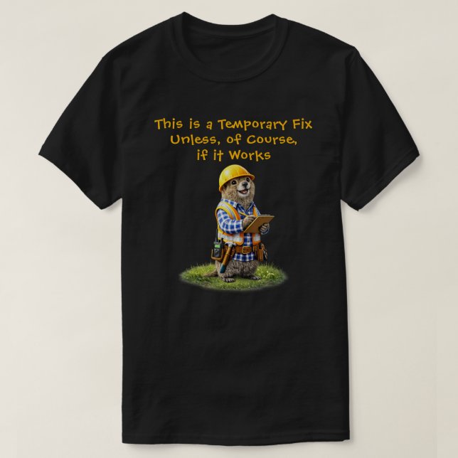 "Tillfällig lösning" T Shirt (Design framsida)
