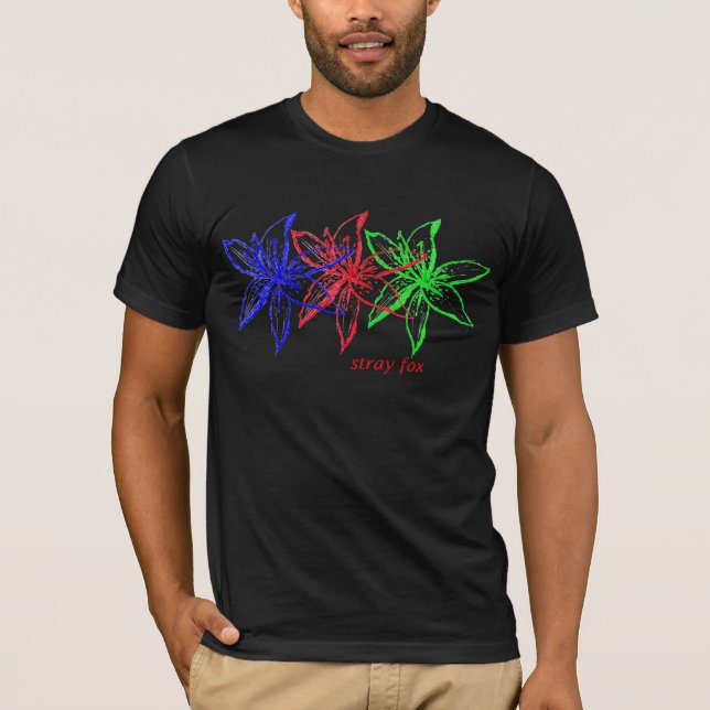 Tillfällig räv - tre Orchids T-shirt (Framsida)