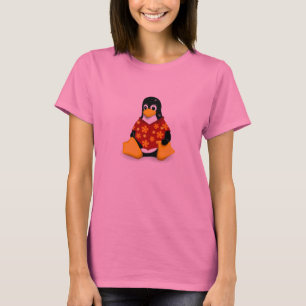 Tillfälliga Tuxkvinna Tie-Färg T-shirt