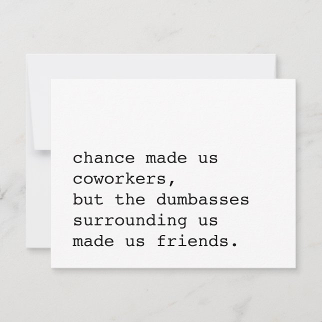 tillfällighet gjorde oss medarbetare/roligt kort f (Framsida)