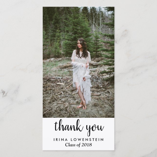 Tillfälligt enkelt doktorand- tack kort (Framsida)