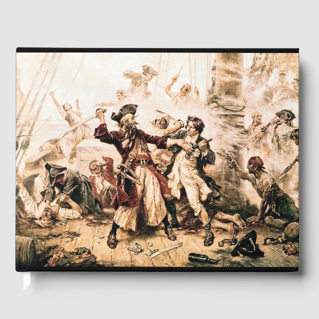 Tillfångata, piraten Svartskägg, Queen Anne's Reve Gästböcker (Framsida)