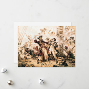 Tillfångata, piraten Svartskägg, Queen Anne's Reve Julkort