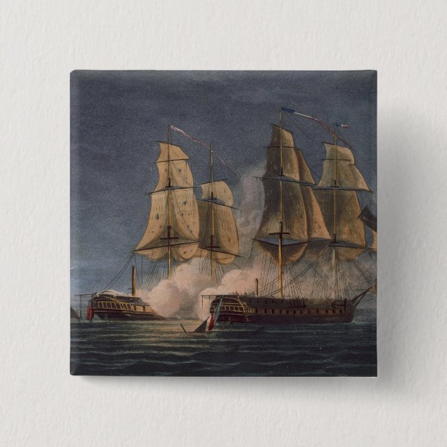 Tillfångatagande av Thetisen vid HMS-Amethyst, Knapp (Framsida)