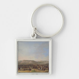 Tillfångatagandet av Shumla, 1860 Fyrkantig Silverfärgad Nyckelring