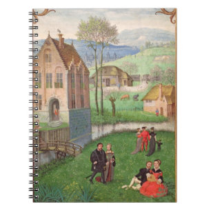 Tillfoga 18855 April: uppvakta par, från en bok a Anteckningsbok