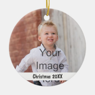 Tillfoga bilder och text till en JULPRYDNAD Julgransprydnad Keramik