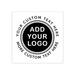 Tillfoga din egna beställnings- logotyp och text stämpel
