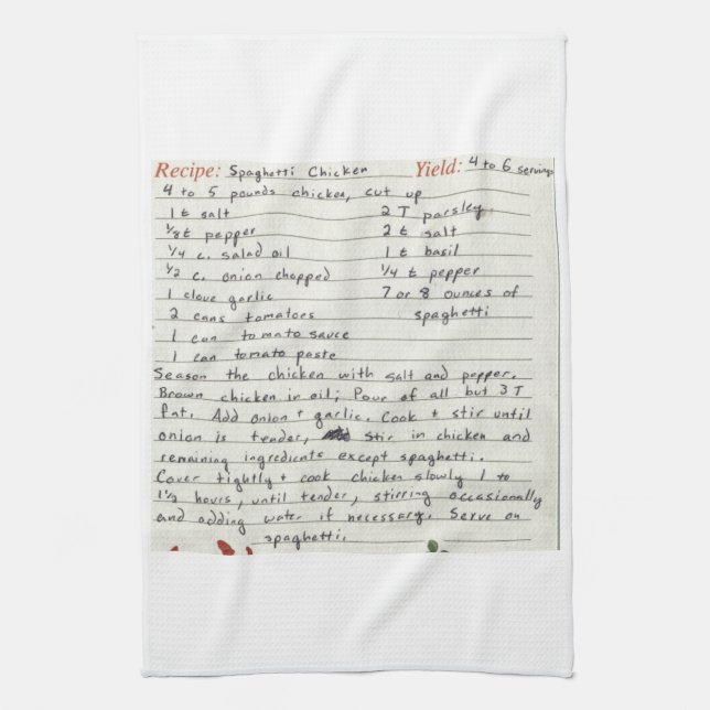 Tillfoga din egna favorit- receptmormormamma kökshandduk (Vertikal)