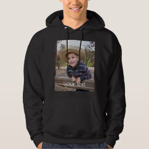Tillfoga din egna foto och text hoodie