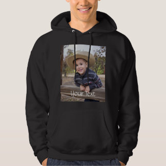 Tillfoga din egna foto och text hoodie
