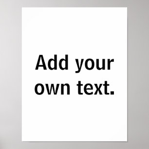 Tillfoga din egna text poster