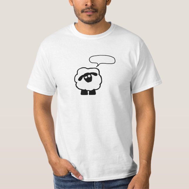 Tillfoga din egna textfårskjorta t-shirt (Framsida)