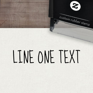 Tillfoga din favorit- text - man fodrar den självfärgande stämpel